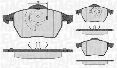 MAGNETI MARELLI 363916060260 -  Комплект тормозных колодок, дисковый тормоз